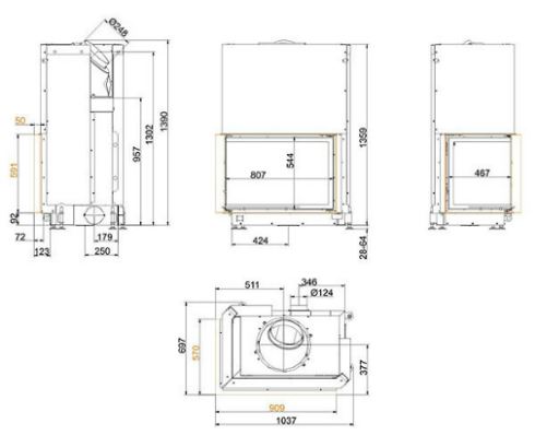 Brunner Eck-Kamin 57/82/48_1 Brunner Eck-Kamin 57/82/48_1