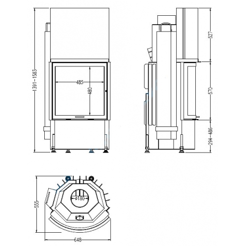Каминная топка Hark Radiante 600/57 RH_1 Каминная топка Hark Radiante 600/57 RH_1