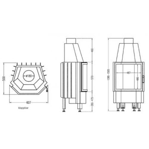 Каминная топка Hark Radiante 800/57 K WW_1 Каминная топка Hark Radiante 800/57 K WW_1