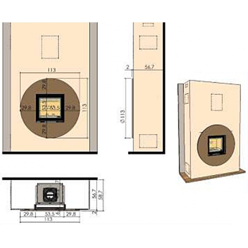 Каминная Облицовка  Chazelles Celeste_1 Каминная Облицовка  Chazelles Celeste_1