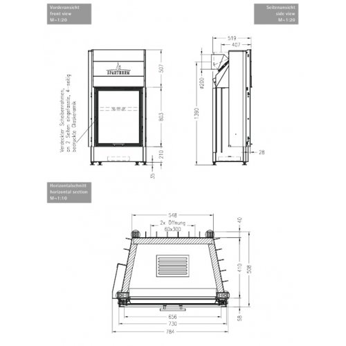 Каминная топка Spartherm Arte Bh 4S_1 Каминная топка Spartherm Arte Bh 4S_1