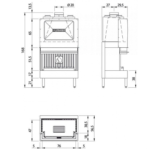 Каминная топка Piazzetta ht 700_1 Каминная топка Piazzetta ht 700_1