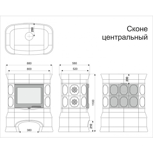 Сконе пристенный. ваниль_10 Сконе пристенный. ваниль_10